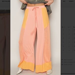 POL “ Oslo “ POL Wide Leg Pant in Jersey and Rib Mix SR25